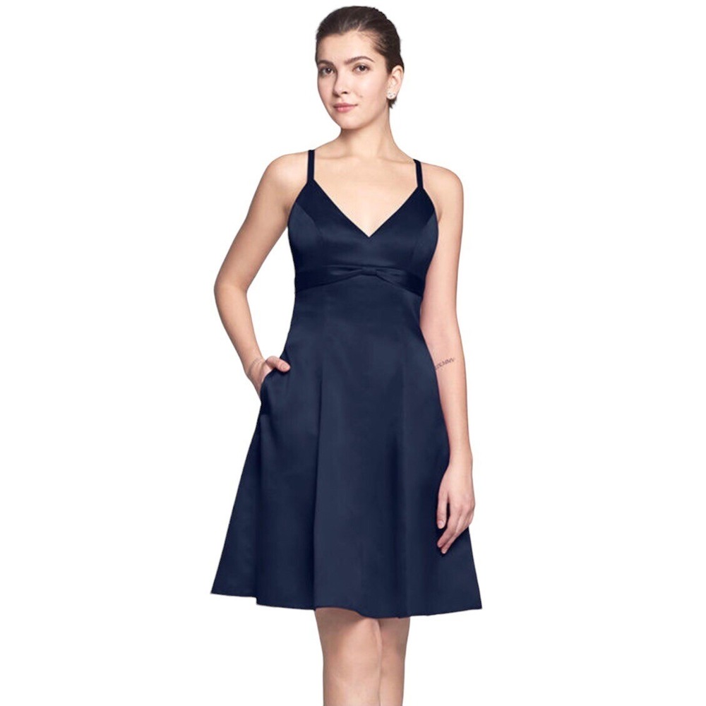 David Tutera Gather & Gown Size 12 Empire Midnight Gown Classic Prom Wedding NEW